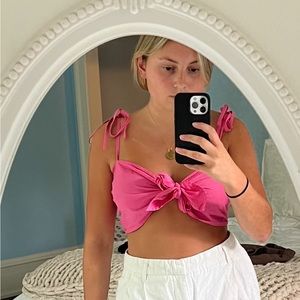 Pink crop top